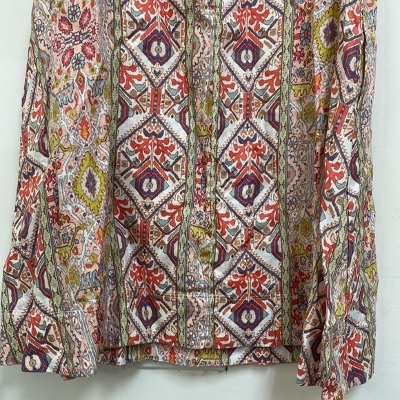 RACHEL Zoe Aztec Southwestern Boho 100% Linen Pocket Dress Women’s Size XS - Picture 10 of 14